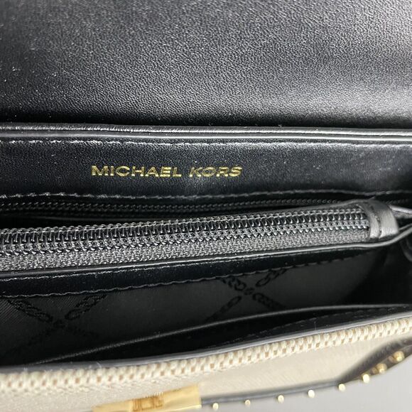 Michael By Michael Kors Soho Small Frameout Chain Shoulder Bag Natural Black - Picture 4 of 5